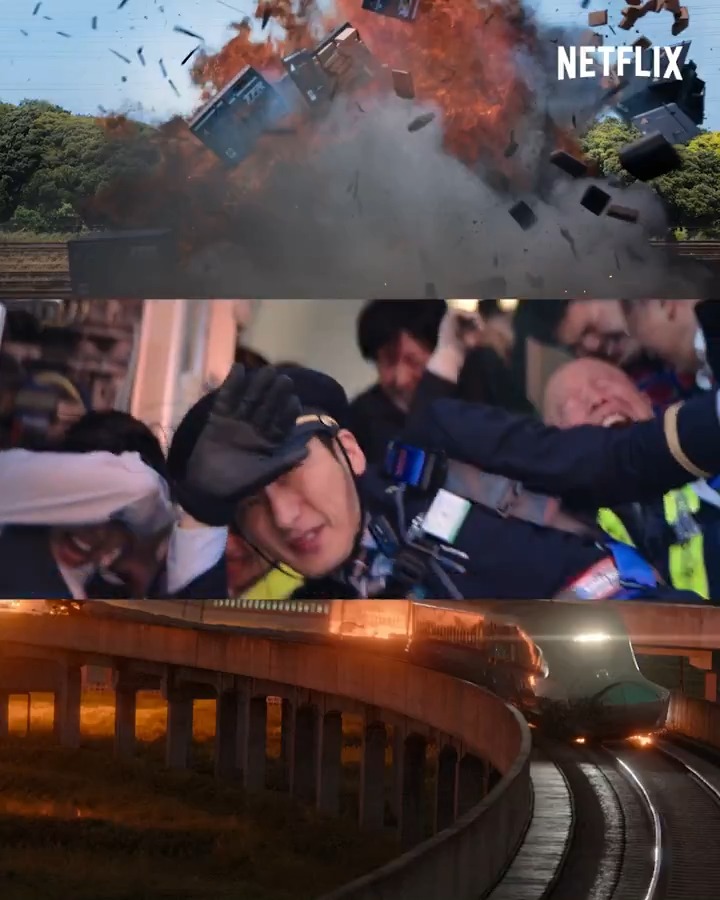 もし、新幹線が爆発したら? JR東日本の特別協力のもと撮影された『新幹線大爆破』のリアルすぎる爆破シーン💥 国内最大規模の6分の1スケールの車両を使って、樋口真嗣監督が生み出した臨場感を体験してみて。 #BulletTrainExplosion