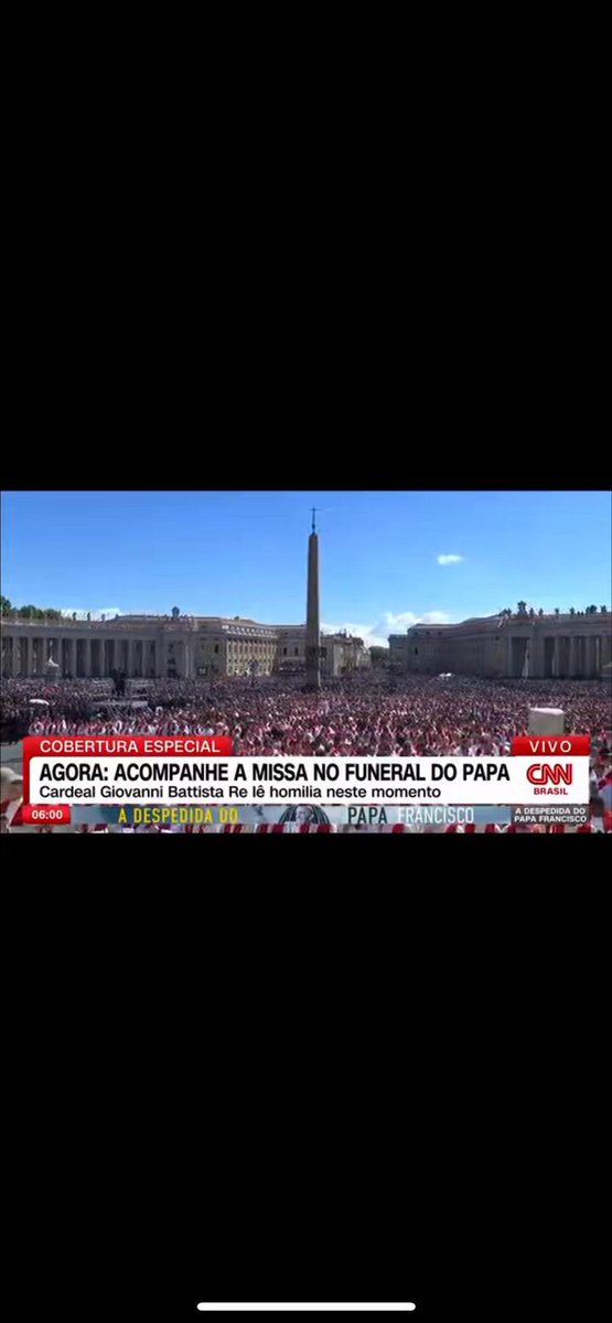 Teve oração de uma brasileira em português no enterro do Papa Francisco.