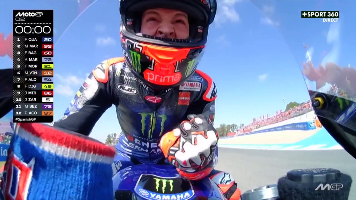 POLE POSITION DE FABIO QUARTARARO 🤯🤯 Le Français s'élancera de la première position sur la grille lors des deux courses du week-end 🥰🇫🇷 #SpanishGP | #MotoGP