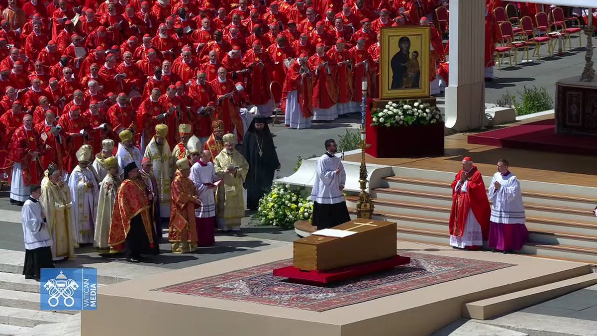 Representatives of the Eastern Catholic Churches are chanting funeral prayers from the Byzantine tradition at the funeral of Pope Francis. Goosebumps.