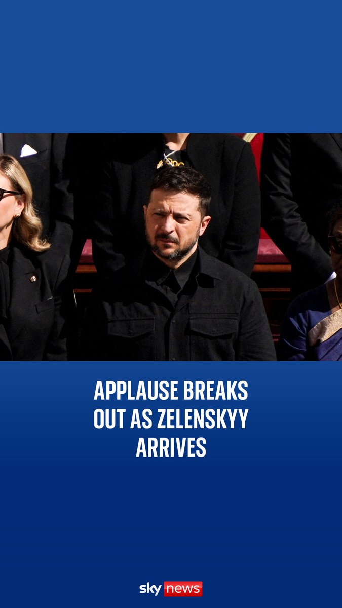 Applause broke out in St. Peter’s Square as Ukrainian President Volodymyr Zelenskyy arrived for Pope Francis’s funeral.