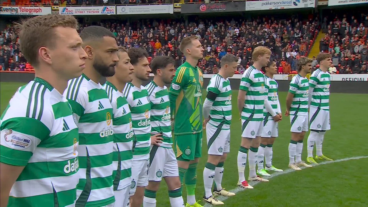 A moment of silence for the Pope at Tannadice.