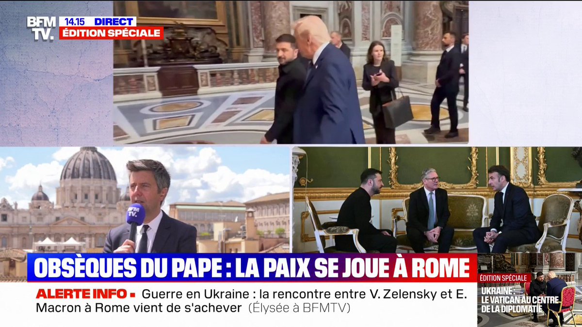 Guerre en Ukraine: Ursula von der Leyen et Volodymyr Zelensky vont se rencontrer en marge des funérailles du pape François, a indiqué sa porte-parole