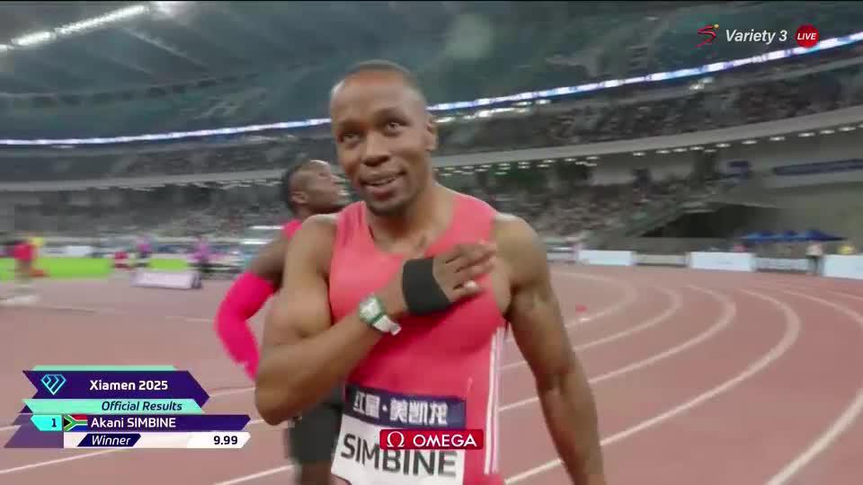 Akani Simbine turns on the afterburners 😤💪 Only one man stands out in the Men's 100m in Xiamen 🔥🇿🇦 📺 Stream #XiamenDL on DStv:
