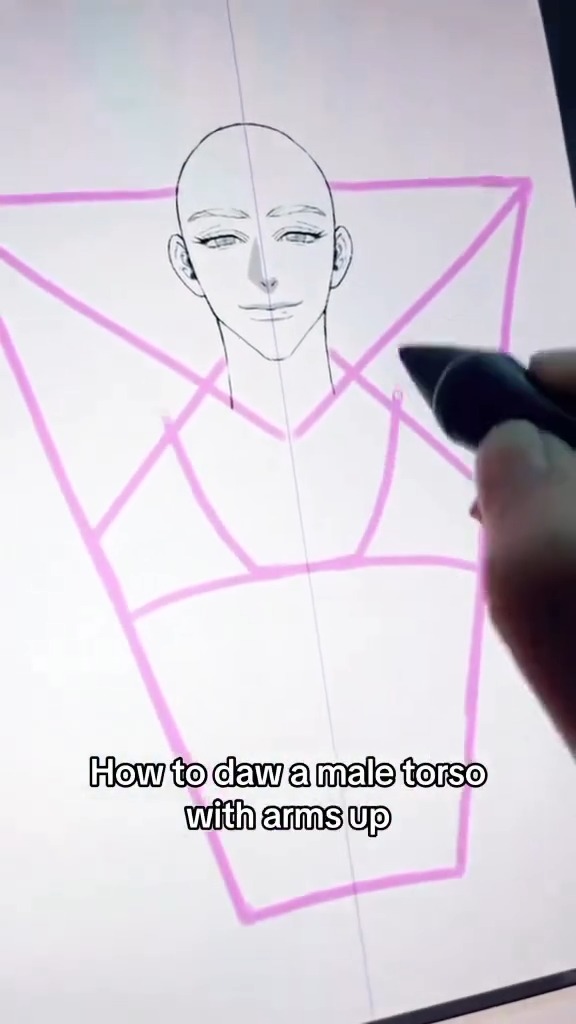 #xppentutorial How to draw a male torso with arms up ❤️ Credit: @buboosenchan #digitalart #digitalartist #arttutorial #howtodraw #arttips #artadvice #art #artist