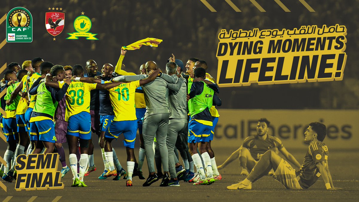 HIGHLIGHTS 📹 A stoppage-time goal sends Mamelodi Sundowns to the final following a draw against Al Ahly FC in Cairo! 🙌 #TotalEnergiesCAFCL | Football Together