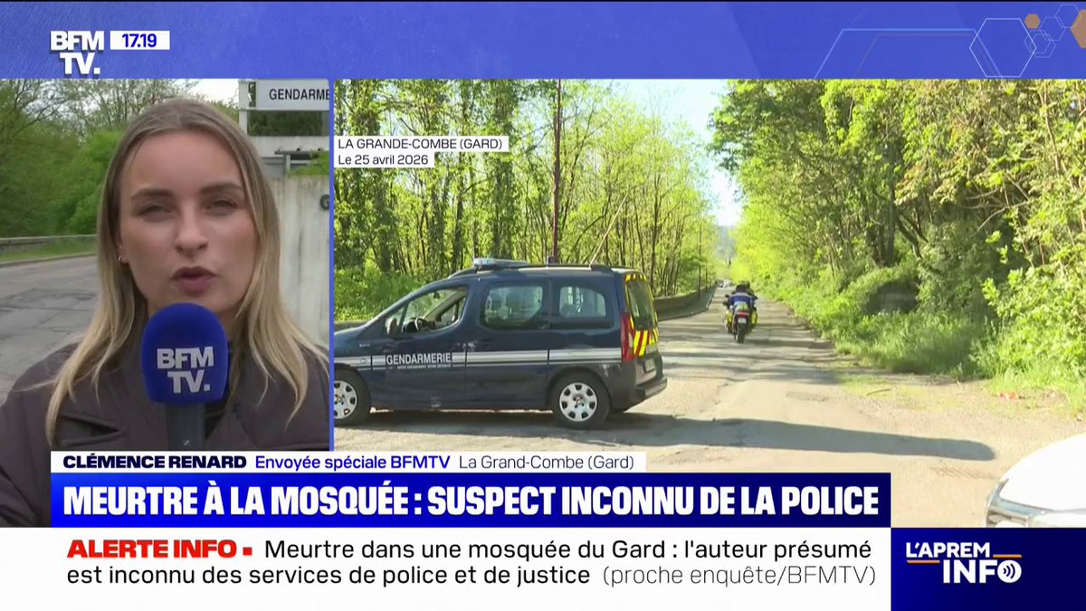 Meurtre dans une mosquée dans le Gard: le suspect est inconnu des services de police