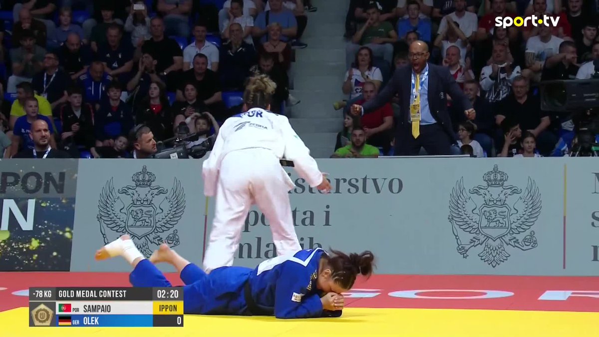 O momento que coroou Patrícia Sampaio como Campeã da Europa de Judo! 🇵🇹🥇