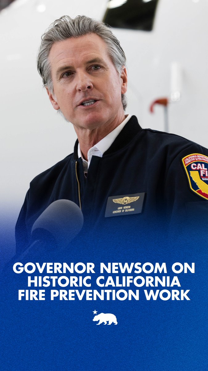 California is stepping up like never before ahead of peak fire season — accelerating critical wildfire prevention projects and increasing our investments to 10 times the 2019 level from when I took office. The work is far from over as we build on our unprecedented progress.