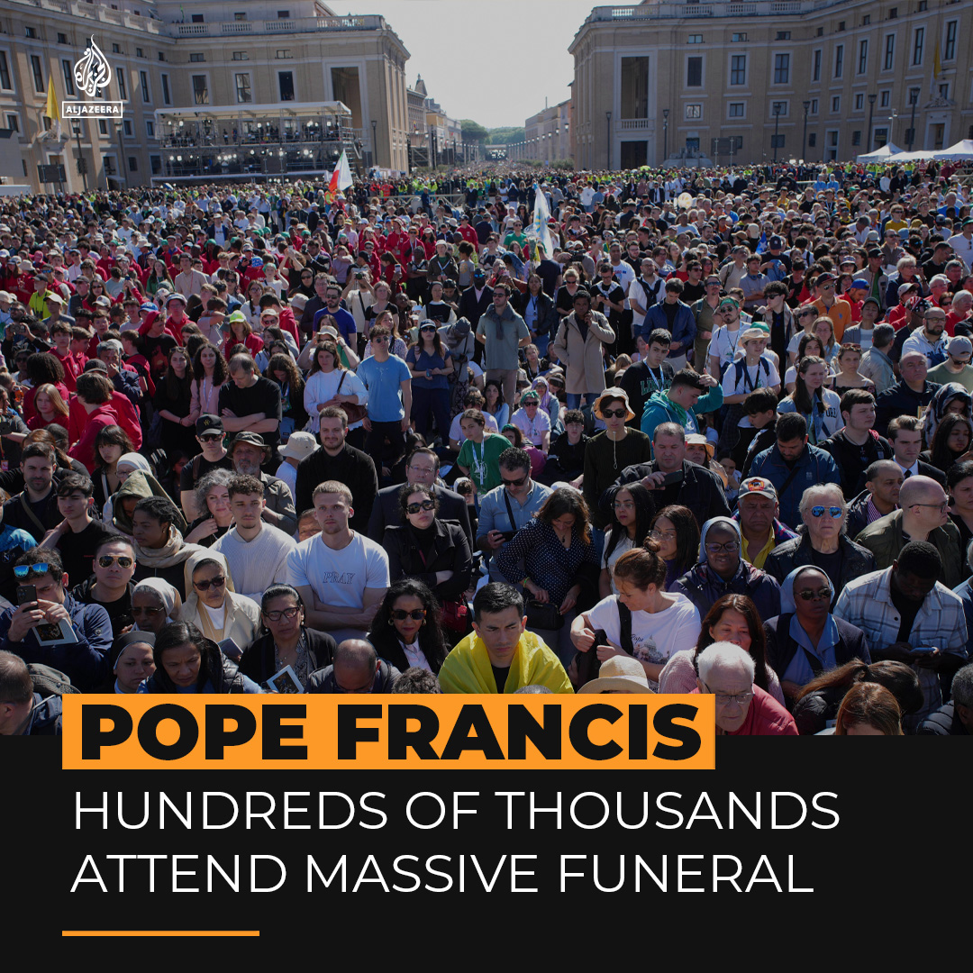 Hundreds of thousands filled the Vatican’s St. Peter’s Square and lined the streets of Rome to remember Pope Francis and accompany his body to its final resting place.
