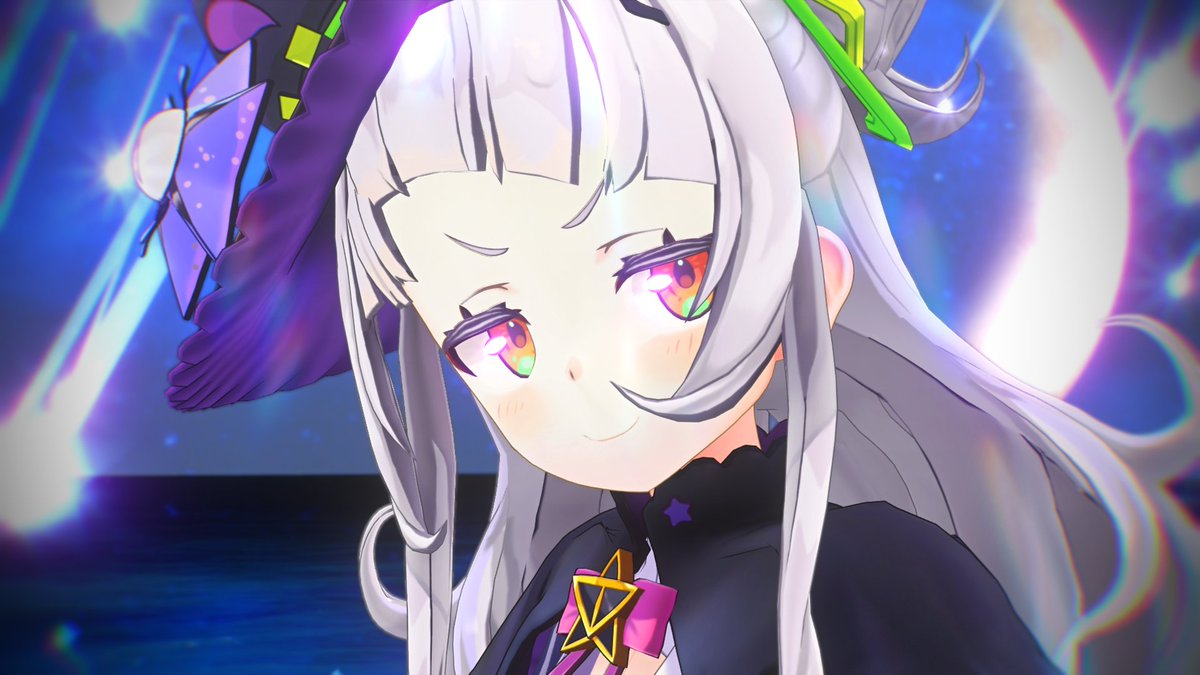 シオンちゃんまたどこかで！🌙💜 さよならを歌って最後にばいばいまたねって再開を願うシオンちゃん好きだあ... #紫咲シオン卒業LIVE #シオンの書物 #紫咲シオンMMD © 2016 cover corp.