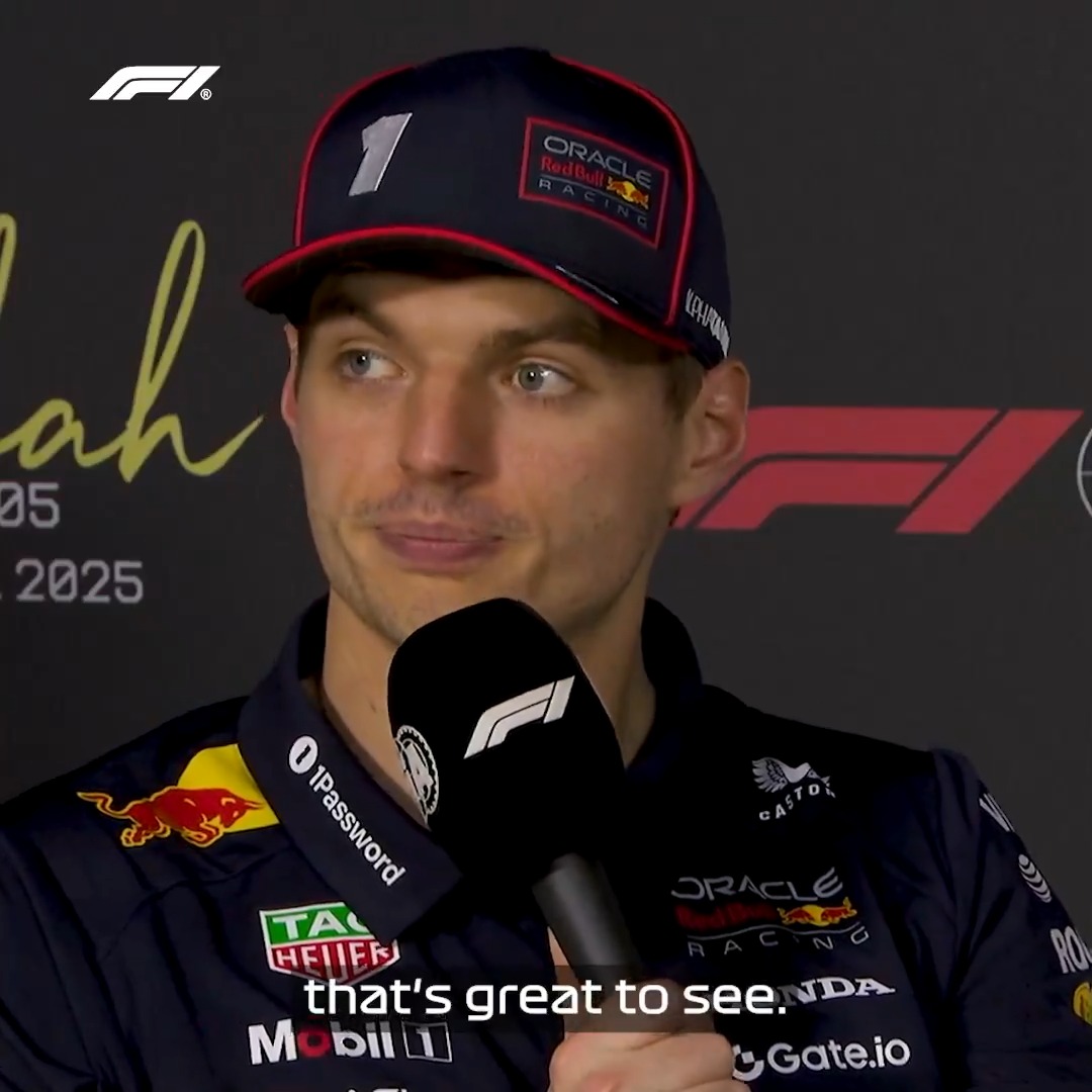 "He's very solid, very calm in his approach, and I like that" 👏 Max Verstappen is full of praise for 2025 championship rival, Oscar Piastri 🏆 #F1