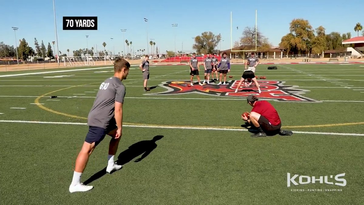 New Ravens kicker Tyler Loop hitting from both 65 and 70 yards