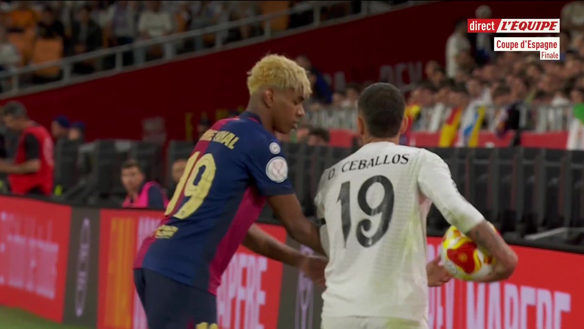 C’était chaud entre Dani Ceballos et Lamine Yamal 😬 🎥 la chaine L'Équipe
