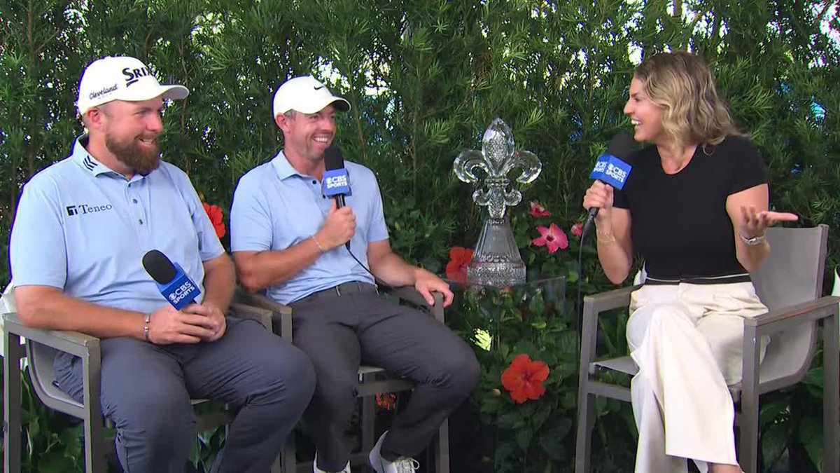 "If he's not relaxed and happy now, he never will be." 😂 Shane and Rory are having a blast at the Zurich Classic