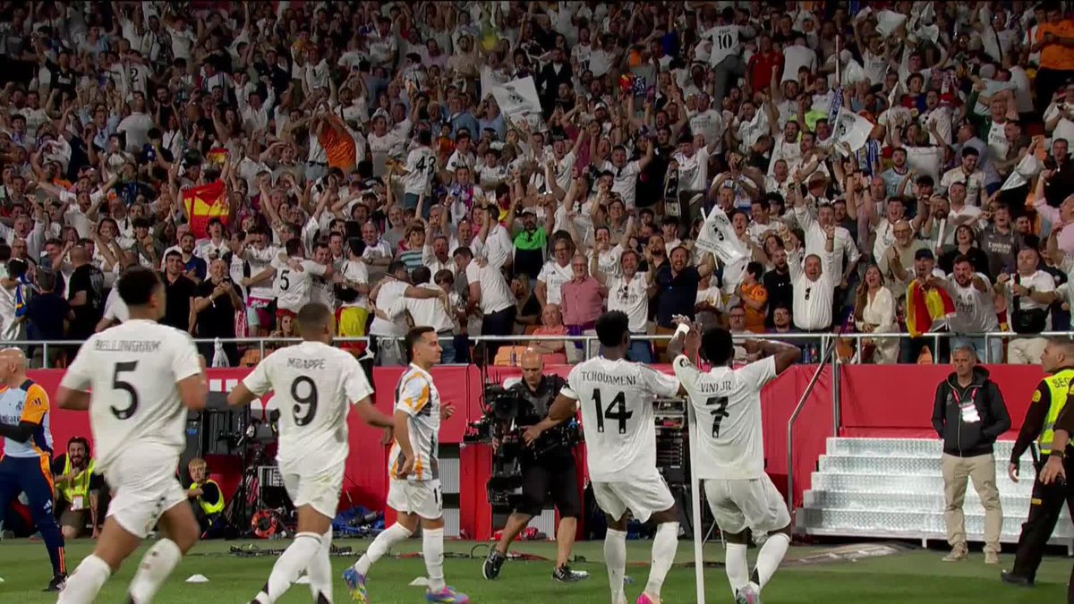 Real Madrid have turned it around! 🔥 Aurélien Tchouaméni heads in and now Ancelotti's side are closing in on Copa del Rey glory 🏆