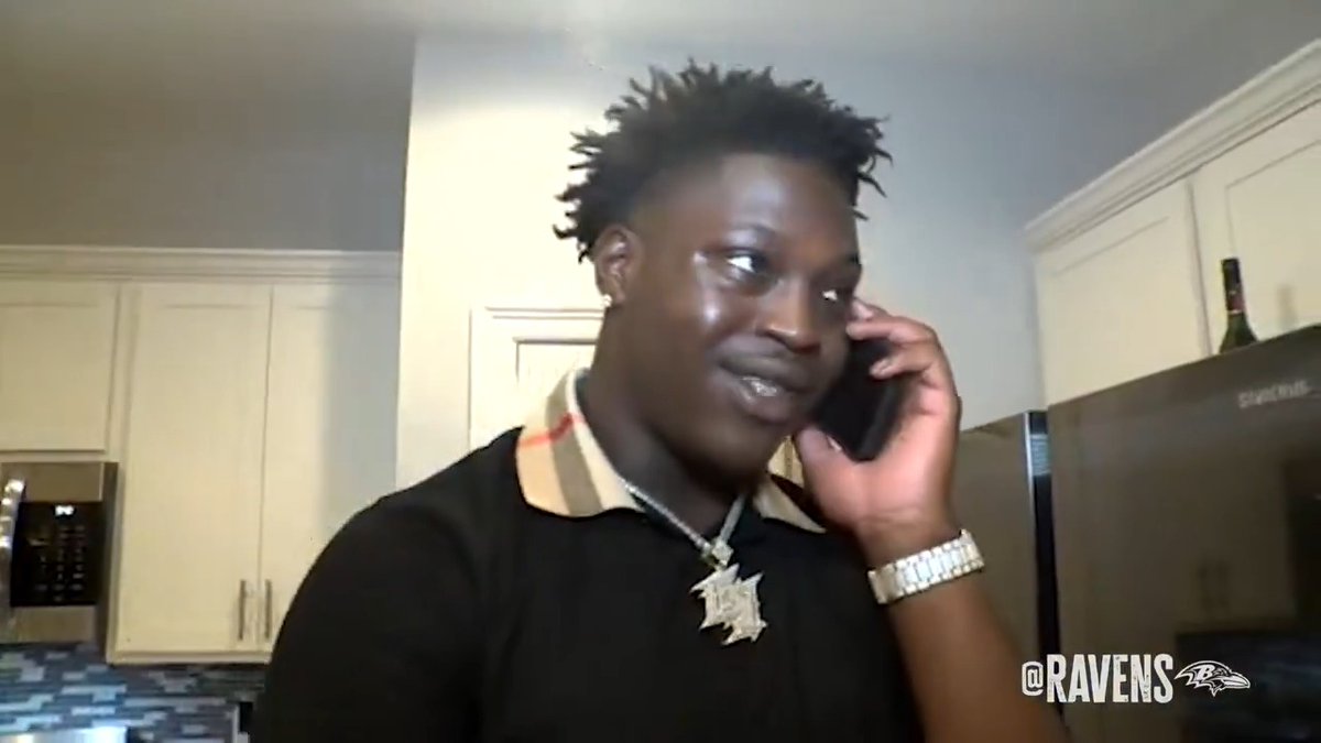 "How would you feel blocking for Lamar Jackson?" "That'd be an honor. I'll put it all on the line for him." Emery Jones