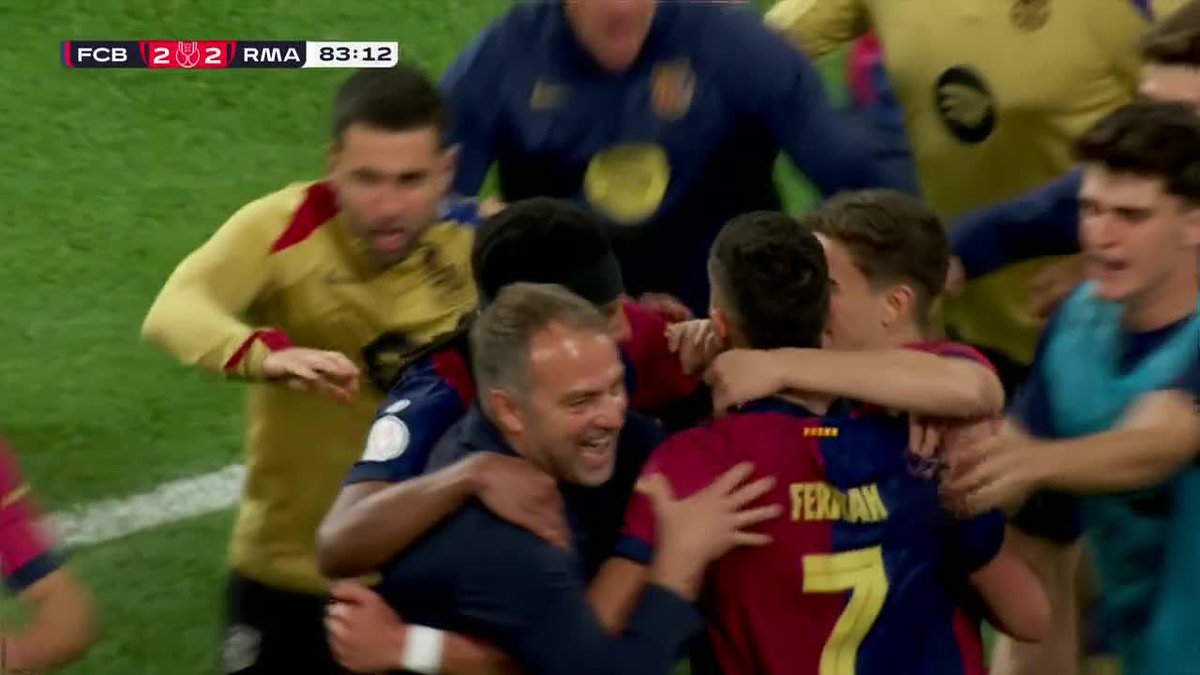 FERRAN TORRES HAS DONE IT AGAIN!!! HE TIES THE GAME FOR BARCELONA WITH SIX MINUTES LEFT! LAMINE YAMAL WITH HIS SECOND ASSIST OF THE GAME! WHAT A MOMENT IN THIS COPA DEL REY FINAL 🔥🔥🔥