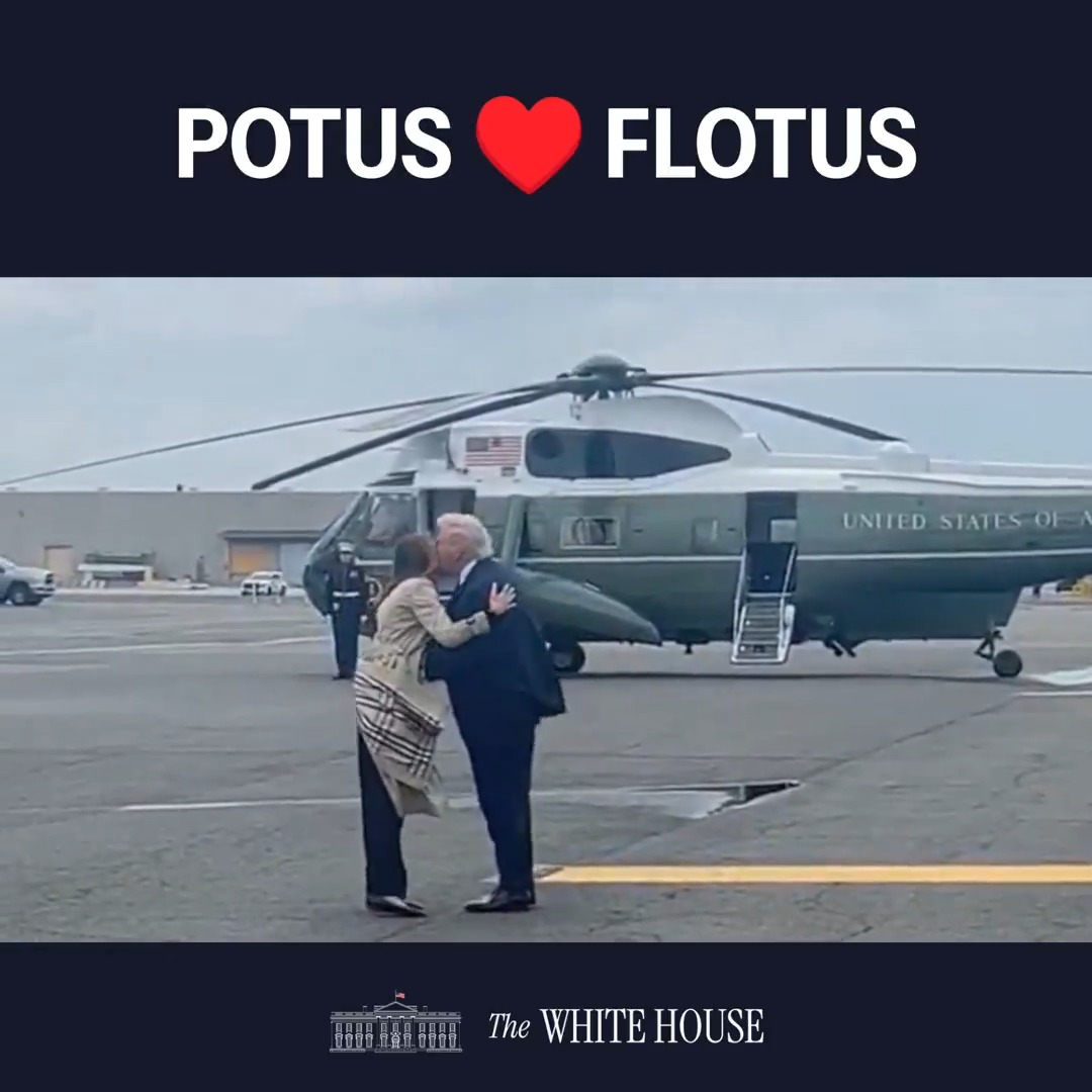 Find someone who looks at you the way President Donald J. Trump looks at First Lady Melania Trump. 🇺🇸❤️