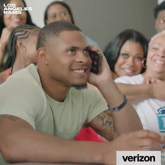 .jarquezhunter getting the call from Les Snead and Coach McVay! 🥹