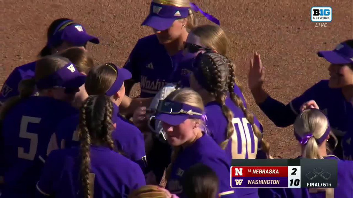 HUSKIES RUN-RULE NO. 18 NEBRASKA, 10-2 ‼️ #B1GSoftball x Washington Softball