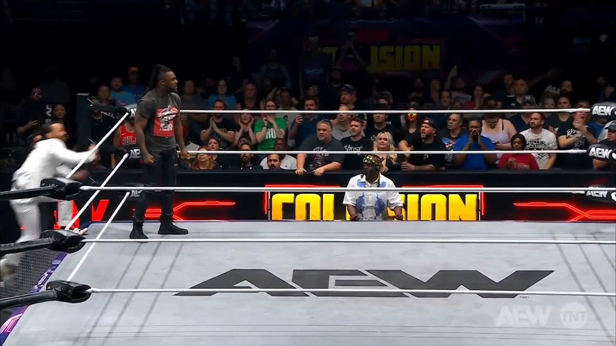 Matthew and Nicholas Jackson try to get the last laugh on Swerve Strickland, but thank goodness for Kenny BY GOD Omega! Watch #AEWCollision on TNT &amp; MAX @SwerveConfident | Prince Nana | @YoungBucks | Kenny Omega