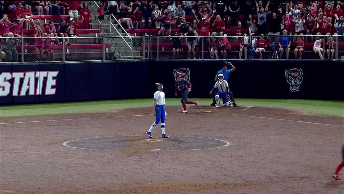 HAVE A NIGHT, NC STATE 👏 NC State Softball gets the 11-9 upset win over No. 18 Duke in game two! #NCAASoftball x 🎥 ACCNX