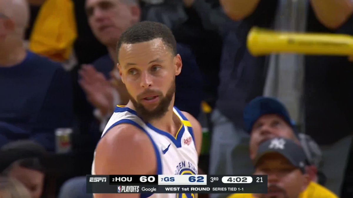 Steph scored or assisted on 16 of the Warriors’ 23 points in the third quarter 🔥 📺 ABC
