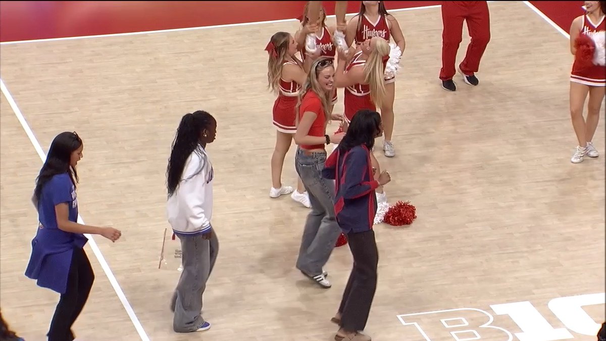 If there’s a court, we’re dancing on it 💃 Having a blast at today's Husker Games! #OmahaSupernovas #GBR