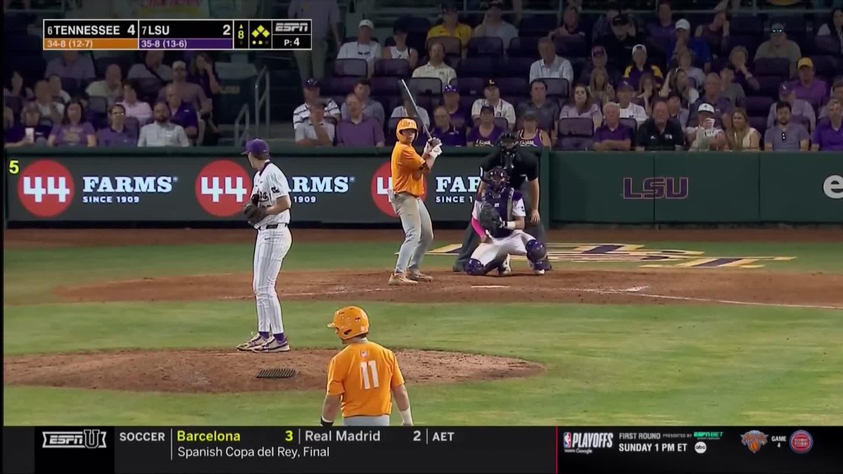 Bargo with a big knock to drive in a pair! 📺 (ESPNU) #GBO // #BeatLSU