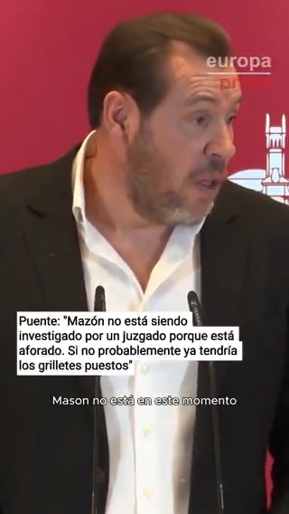 Puente: "Mazón no está siendo investigado por un juzgado porque está aforado. Si no, probablemente ya tendría los grilletes puestos"