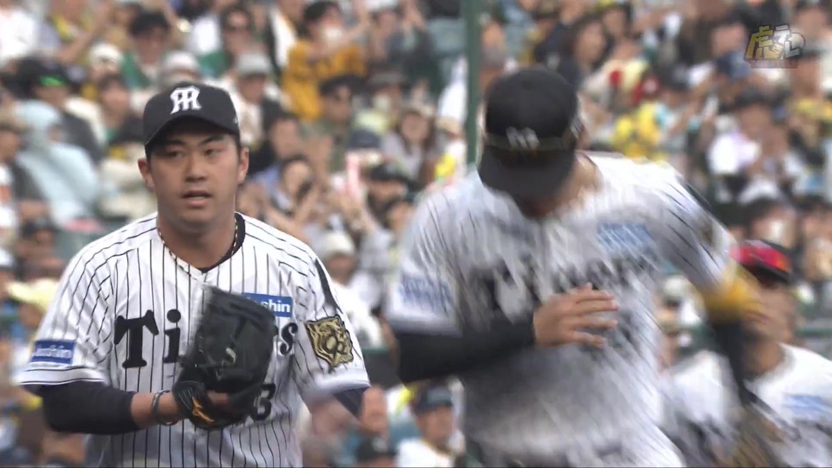 8回表、途中アクシデントに見舞われるも桐敷投手がピンチを切り抜ける! #hanshin #虎テレ #阪神タイガース #鼓動を鳴らせ_虎道を進め