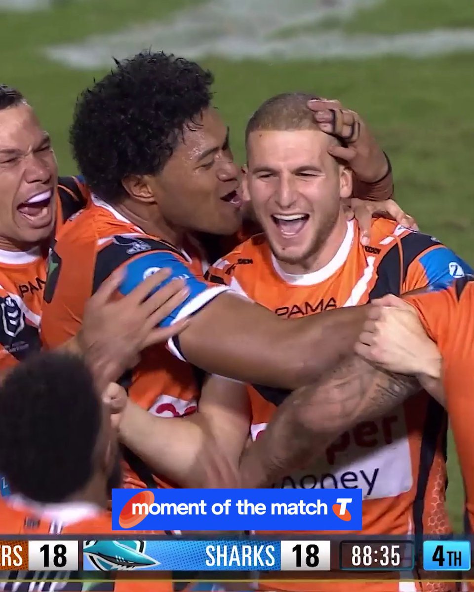 Adam Doueihi seals it! 🤯 #NRLTigersSharks Telstra Moment of the Match