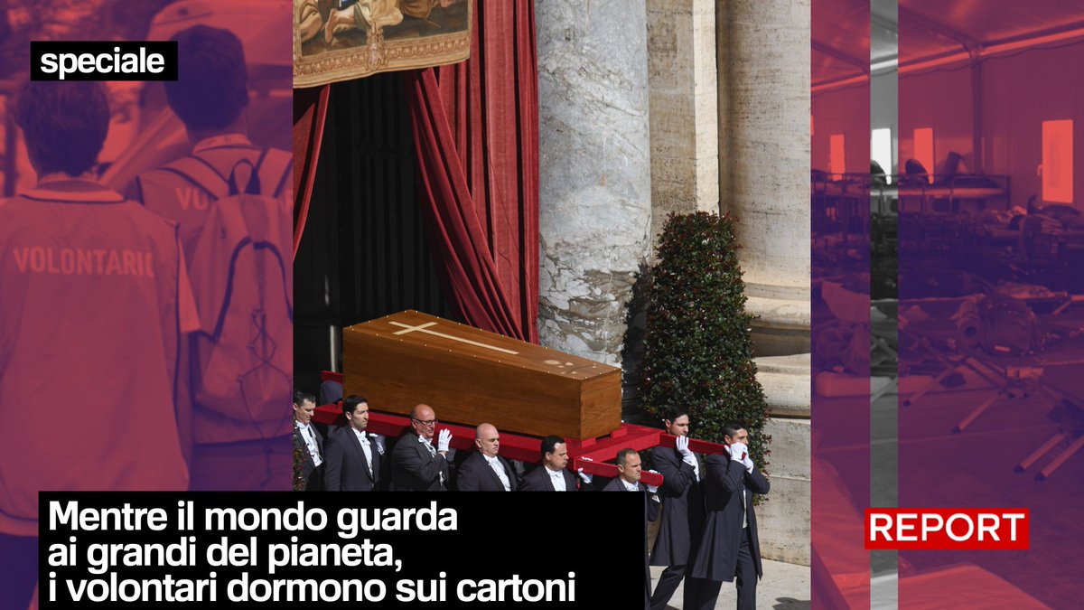 Mentre il mondo guardava ai grandi della Terra, arrivati a Roma per i funerali del Papa, a Centocelle i volontari dormivano sui cartoni, senza tendoni né bagni funzionanti. Siamo stati sul posto per documentare la situazione. #Report torna l'11 maggio dalle 20.30 su #Rai3