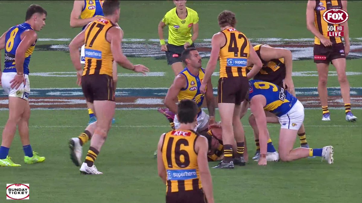 'It's borderline!' Harley Reid's frustrations are boiling over. 📺 Watch #AFLHawksEagles LIVE on ch.504 or stream on Kayo: ✍️ BLOG 🔢 MATCH CENTRE