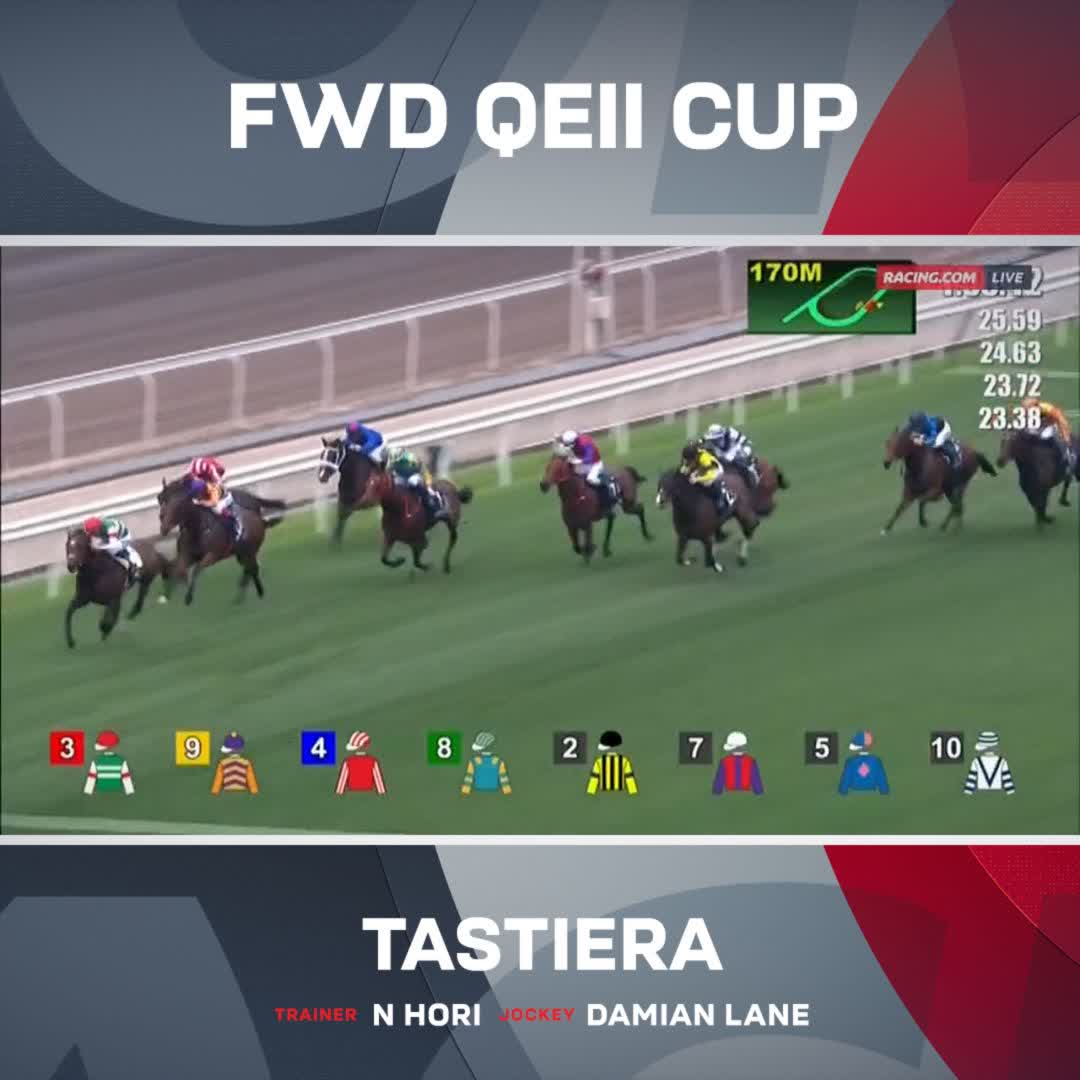 🎌 これが日本ダービー馬のプライド！ 🇭🇰 2000mのG1・クイーンエリザベス2世C。ダミアン・レーン騎手が騎乗、タスティエーラがダービー以来の勝利。父のサトノクラウンと親子で香港G1制覇に。 🇯🇵 プログノーシスは2着。リバティアイランドは競走中止。 #競馬 #海外競馬