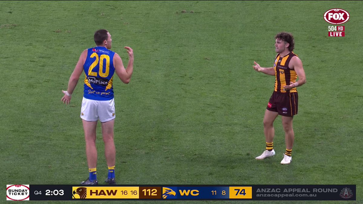 Does McGovern have anything to worry about after this bump on the Wizard? 📺 Watch #AFLHawksEagles LIVE on ch.504 or stream on Kayo: ✍️ BLOG 🔢 MATCH CENTRE