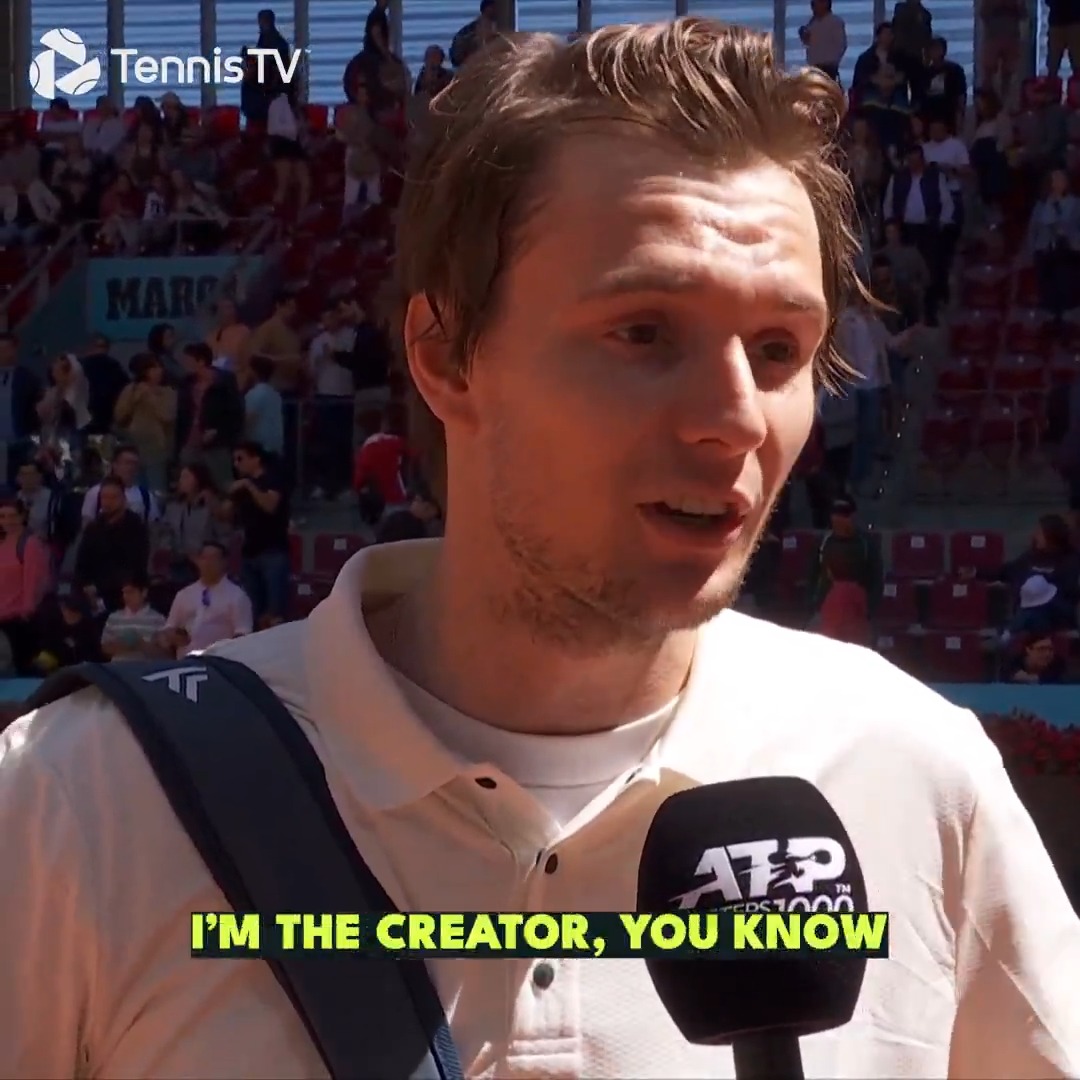 "I'm the creator...I'm the artist of certain things" 👨🏼🎨 Bublik reflects on his game plan in defeating Rublev #MMOpen