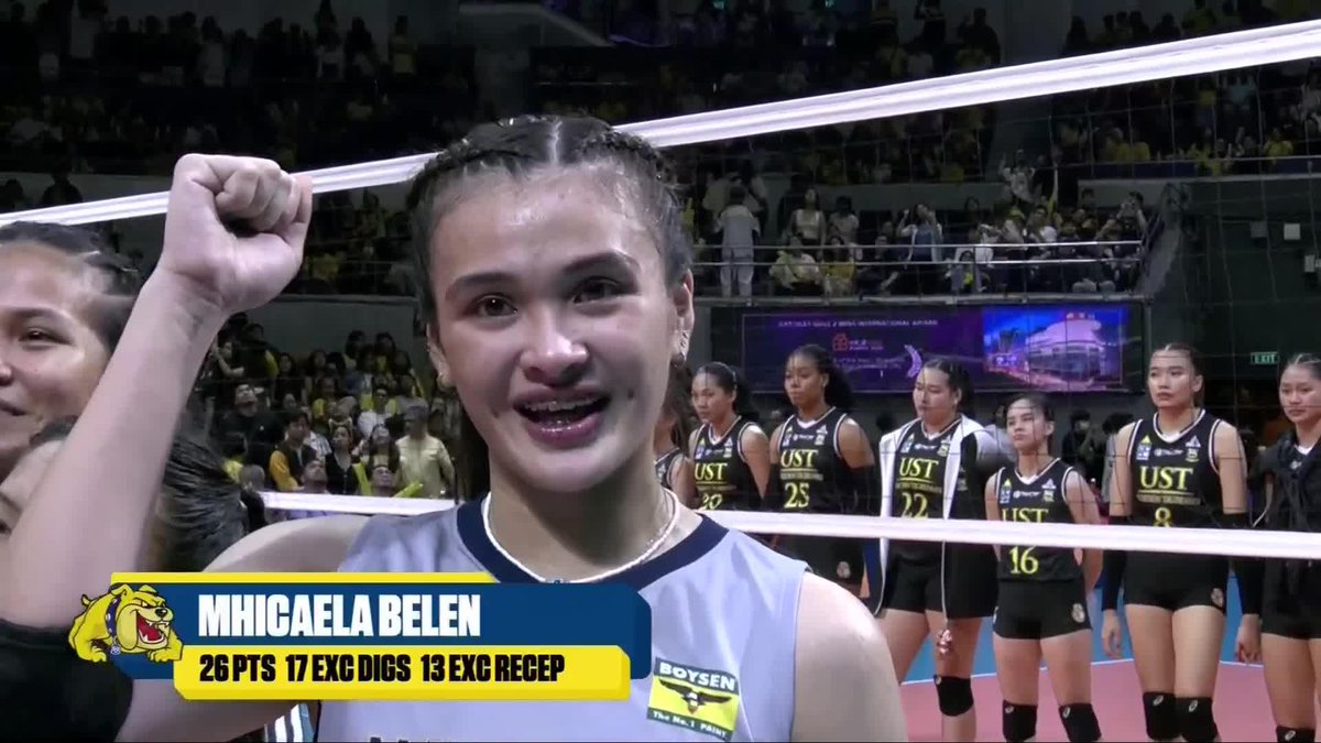 𝑤ℎ𝑎𝑡 ℎ𝑎𝑓𝑒𝑛 𝑣𝑒𝑙𝑙𝑎 𝑤ℎ𝑦 𝑢 𝑐𝑟𝑦𝑖𝑛𝑔 𝑎𝑔𝑎𝑖𝑛??? 😭 Bella Belen gets emotional after being named Player of the Game, showing what it means to remain on top as the NU Lady Bulldogs head to the Final Four with replenished confidence! #OneSports