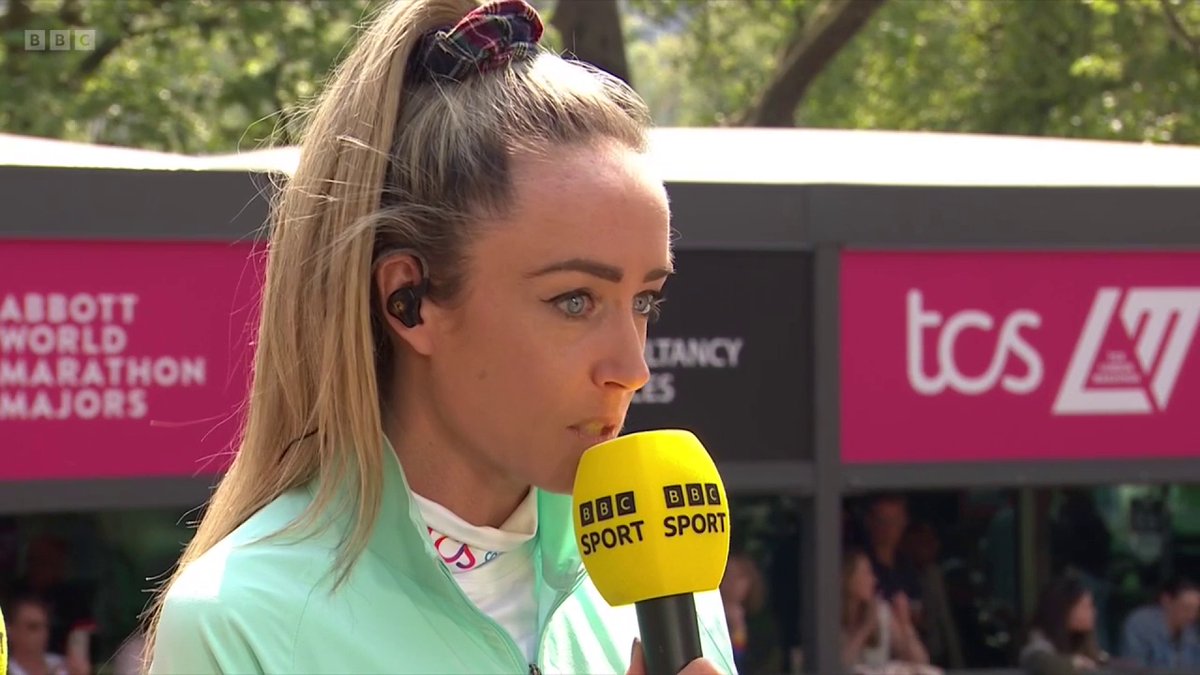 The most important bit of the #LondonMarathon - breaking your mum's time, of course! 🤣 Mum Liz won the London Marathon in 1996, and today daughter Eilish finished in 8th. #BBCMarathon