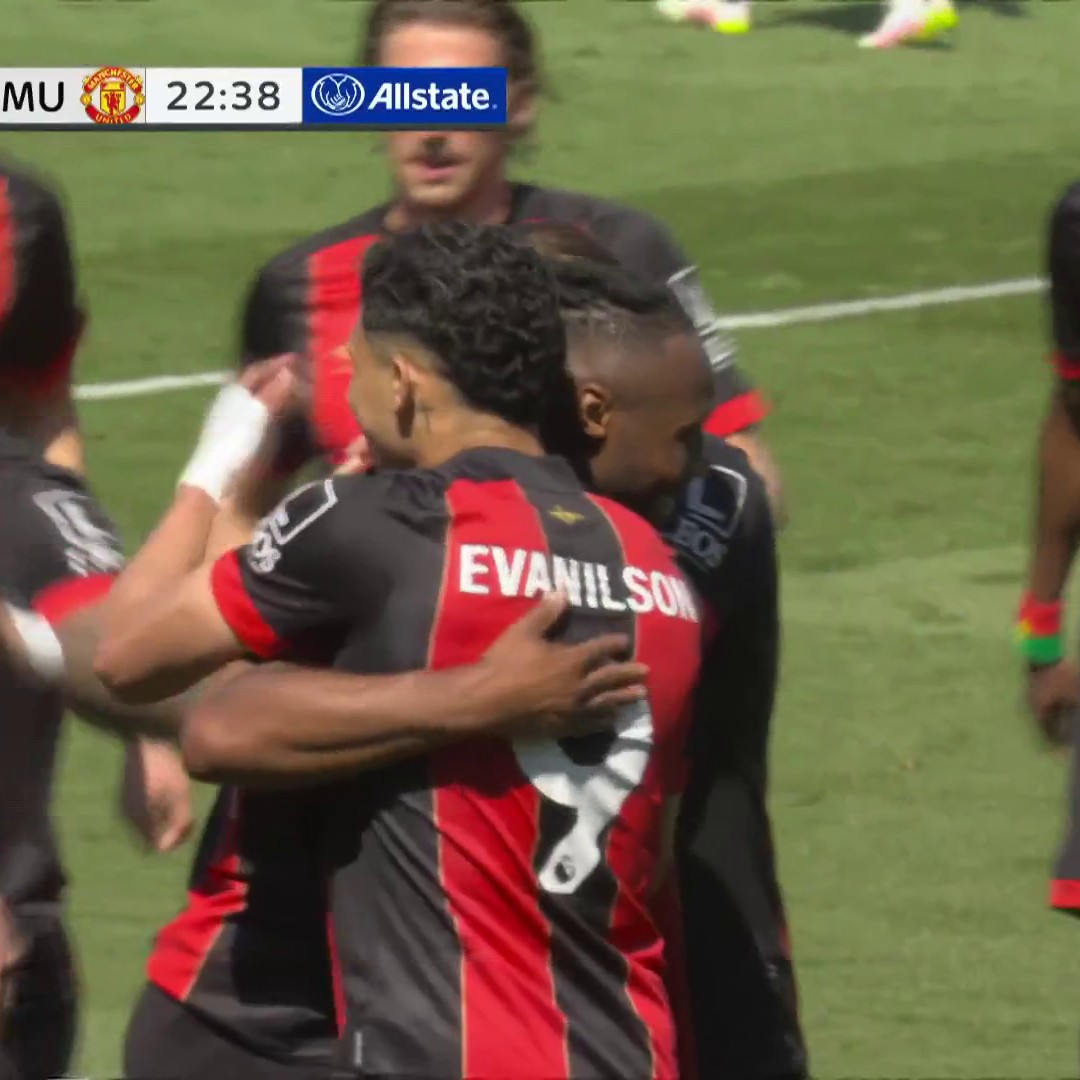 Antoine Semenyo smashes it home to put Bournemouth on top. 🍒 📺 USA Network | #BOUMUN