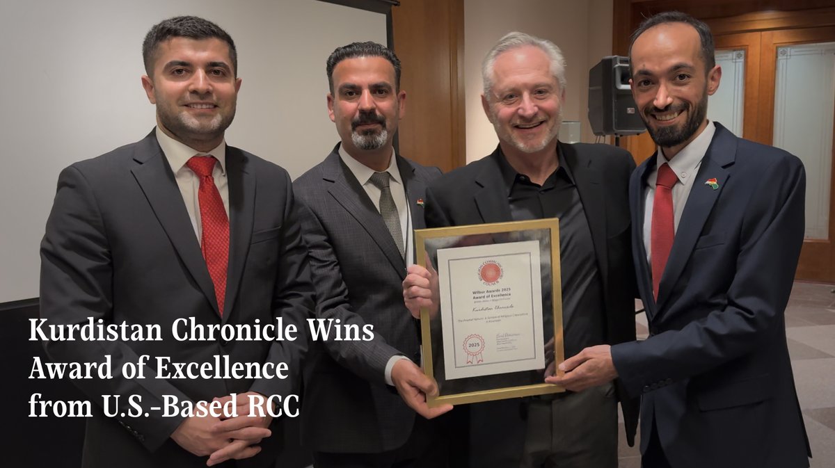 Watch the key moments from the Wilbur Awards, where Kurdistan Chronicle was honored with the Award of Excellence by the Religion Communicators Council in the U.S. Also, hear what RCC Board Members had to say about Kurdistan Chronicle and why it became the first print magazine from the Middle East to ever win this title in the 70-year history of the Wilbur Awards. Read more: