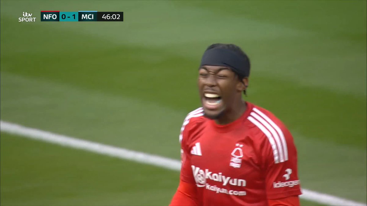 Anthony Elanga ALMOST puts Forest level with his first touch! 🫨 #ITVFootball | #EmiratesFACup