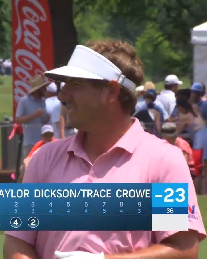 Pitch perfect 👏 The gallery knew it was a birdie all the way for TOUR rookie Taylor Dickson. 📺 Golf Channel
