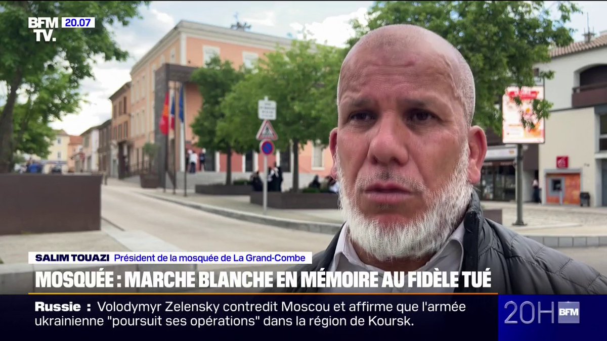 "On est sous le choc": une marche blanche a eu lieu aujourd'hui en hommage au fidèle tué dans une mosquée du Gard