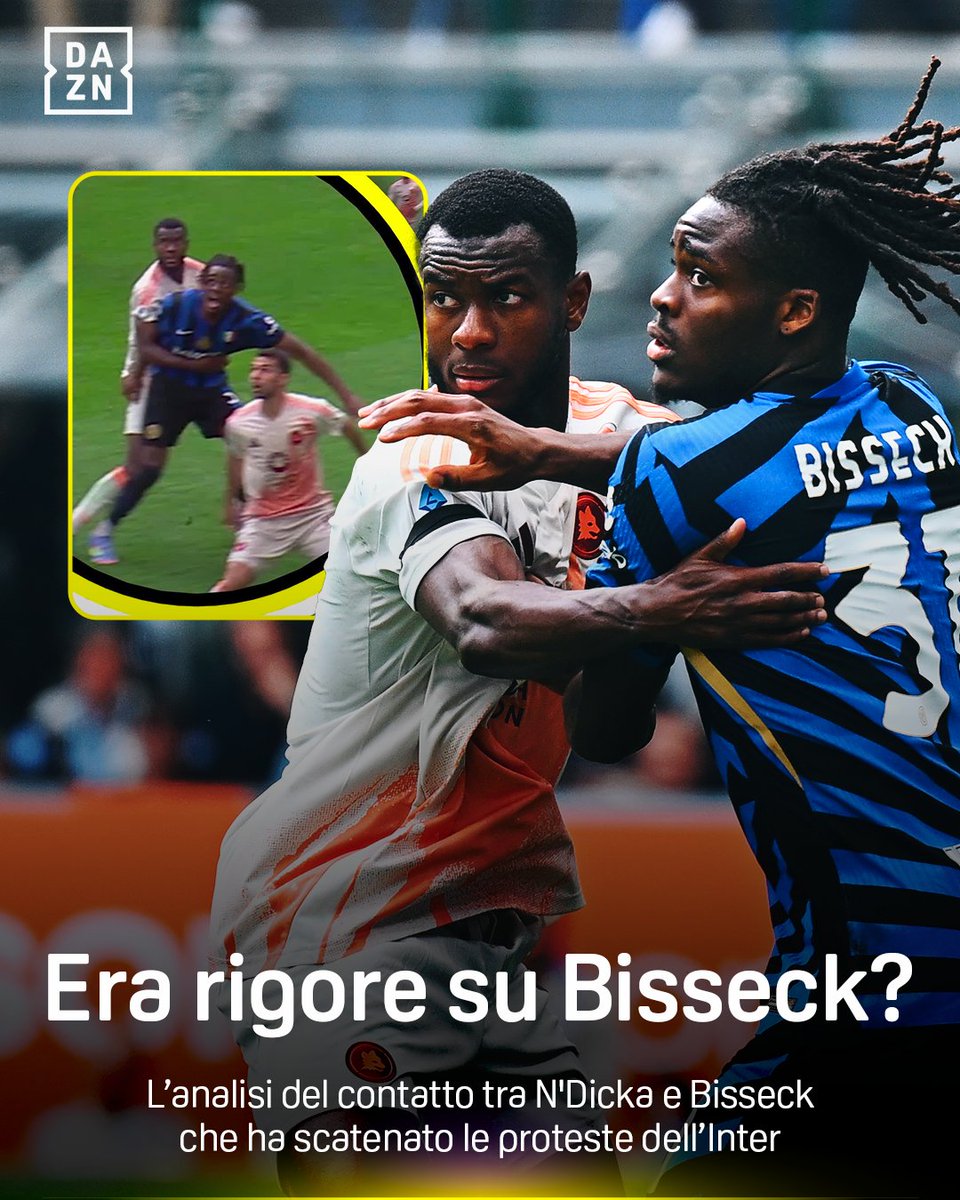 L’analisi del contatto tra N’Dicka e Bisseck in #InterRoma #DAZN #SerieAEniLive