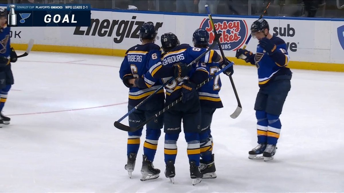 It's a three-goal period for the St. Louis Blues! 🚨🚨🚨 #StanleyCup 🇺🇸: NHLonTNT (TBS) &amp; Sports on Max ➡️ 🇨🇦: Sportsnet or stream on Sportsnet+ ➡️