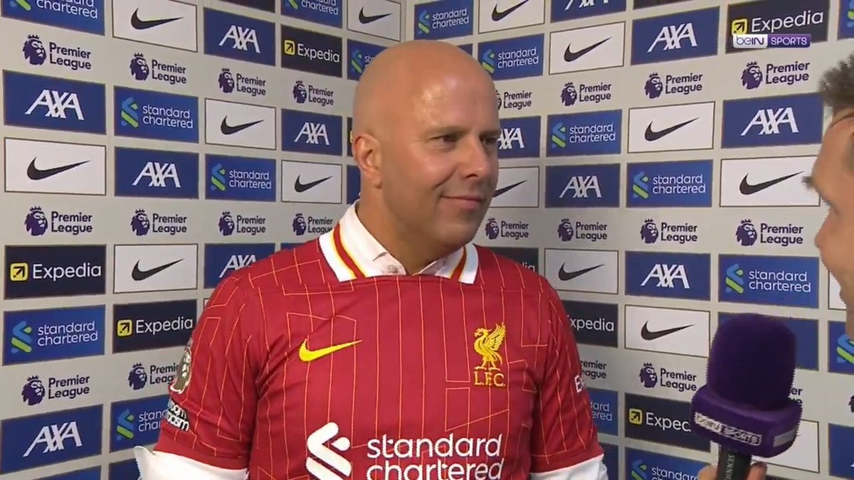 🗣️ "We couldn't have asked for more. To win the league at home, in front of your fans after going 1-0 down... This is what makes this club so great!" Arne Slot speaks to Andy Kerr after Liverpool's champion status was confirmed 🏆 #LIVTOT #LFC