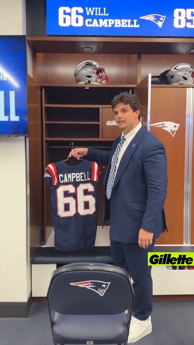 The moment Will Campbell saw his Patriots jersey 6️⃣6️⃣