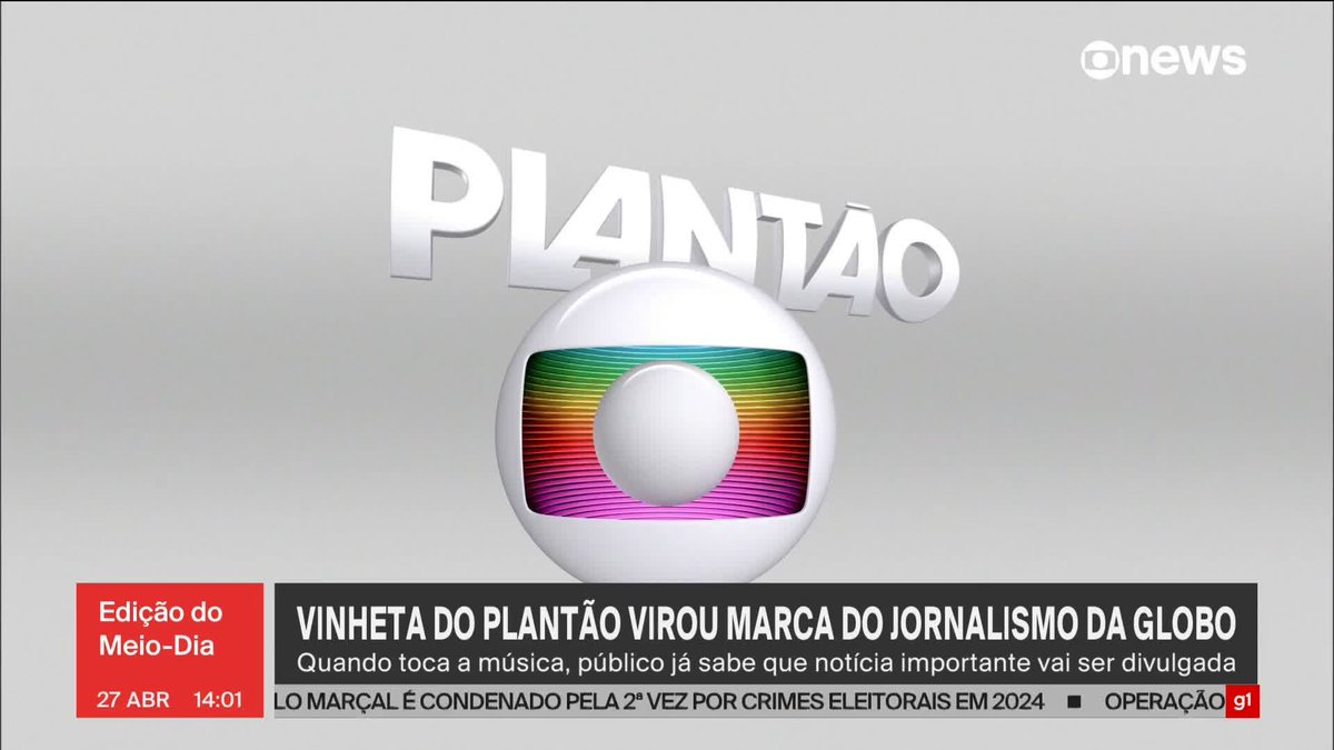 Vinheta do plantão da Globo virou marca do jornalismo da emissora. Quando a música toca, o público já sabe que uma notícia importante vai ser divulgada. ➡ Assista à #GloboNews ao vivo: